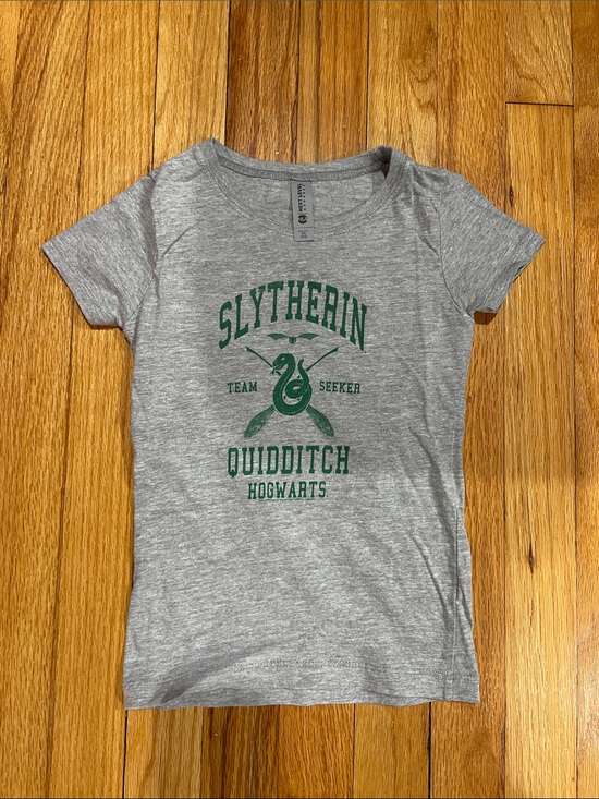 Next Level Apparel Other - Next Level Apparel Gray Slytherin Quidditch Tee with Green Print